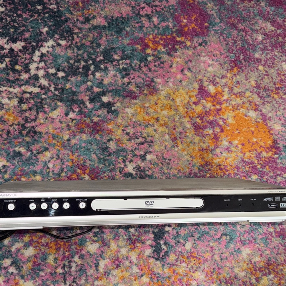 Silver DVD Player with Front Controls